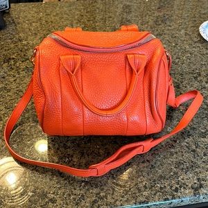 Orange Alexander wang pebbled leather small rockie